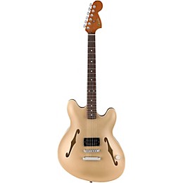 Open Box Fender Tom DeLonge Starcaster Electric Guitar Level 2 Satin Shoreline Gold 197881296506