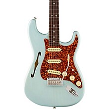 Fender American Professional II Stratocaster Thinline Limited-Edition Electric Guitar Transparent Daphne Blue