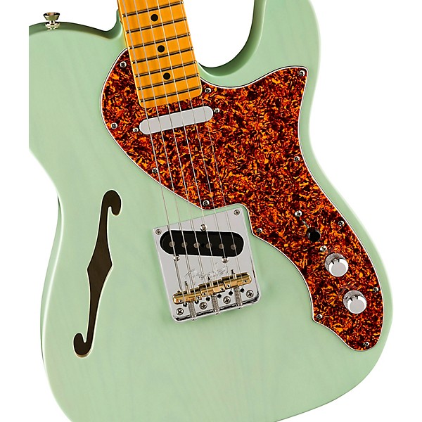 Fender American Professional II Telecaster Thinline Limited-Edition Electric Guitar Transparent Surf Green