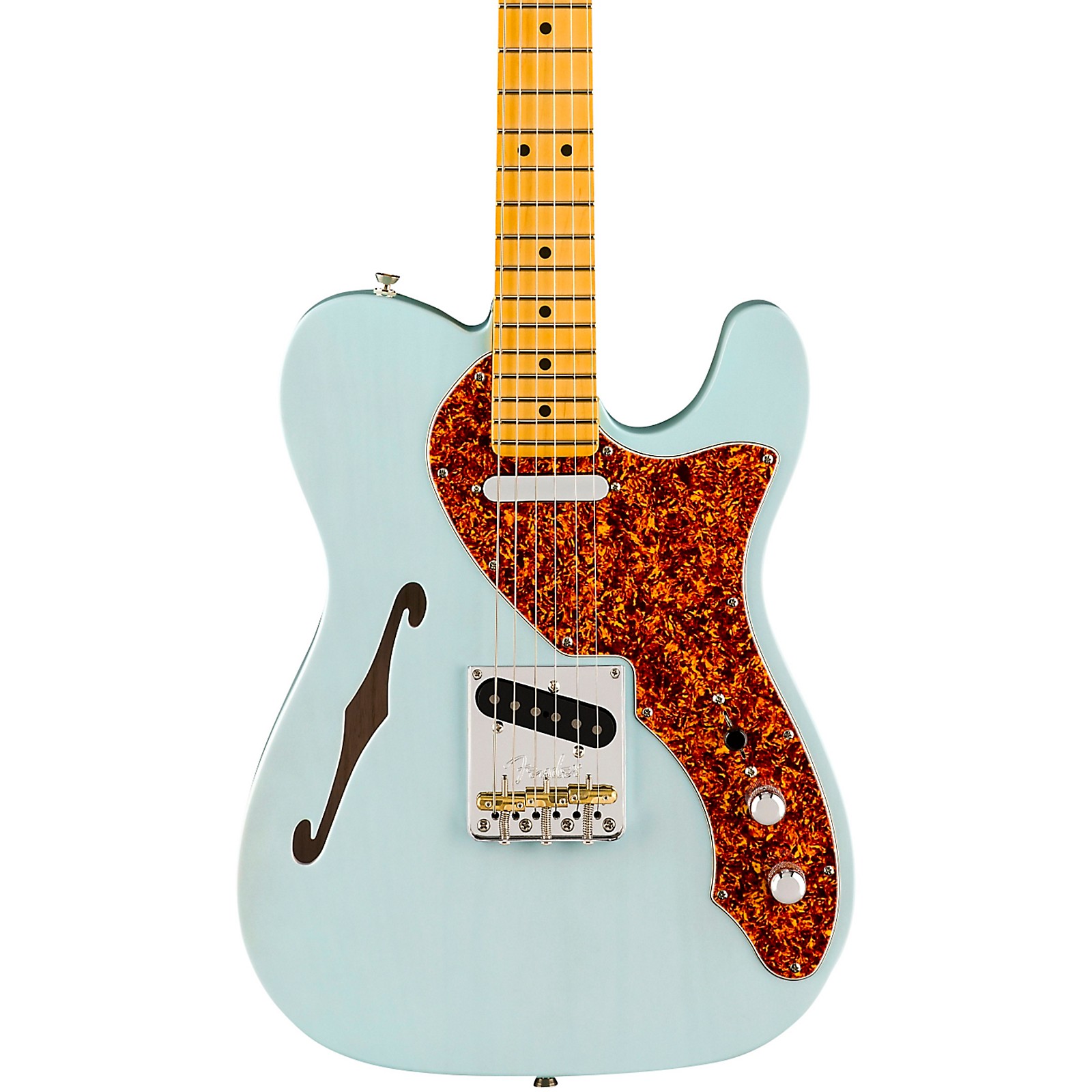 Fender American Professional II Telecaster Thinline Limited-Edition  Electric Guitar Transparent Daphne Blue