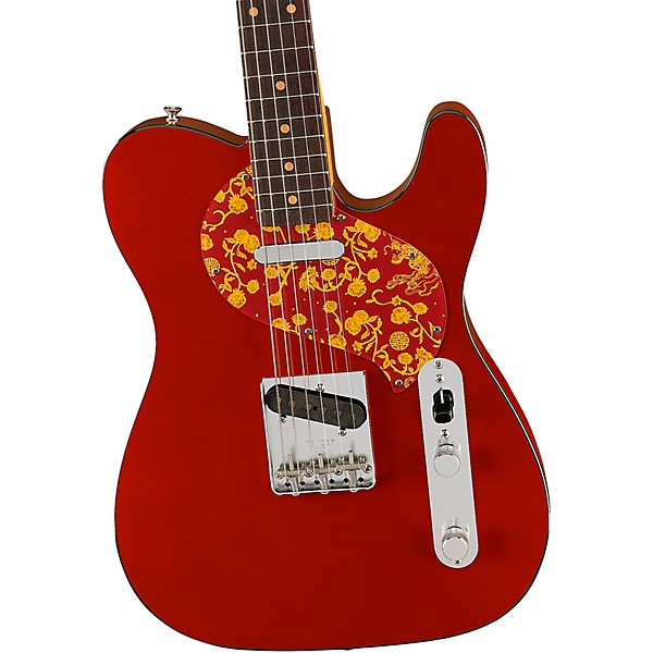 Fender Limited-Edition Raphael Saadiq Telecaster Electric Guitar Dark Red Metallic