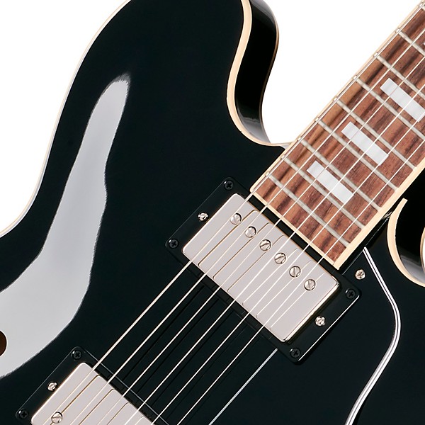 Open Box Gibson ES-335 '60s Block Guitar Center-Exclusive Semi-Hollow Electric Guitar Level 2 Ebony 197881340926