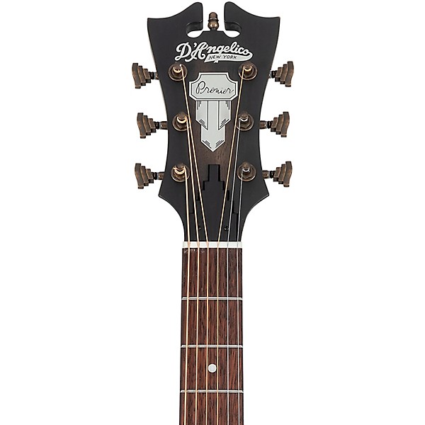 D'Angelico Premier Gramercy CS Acoustic-Electric Guitar Aged Trans Black