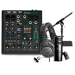 Mackie ProFX6v3+ Content Creator Bundle With AT2040 Microphone and ATH-M20X Headphones