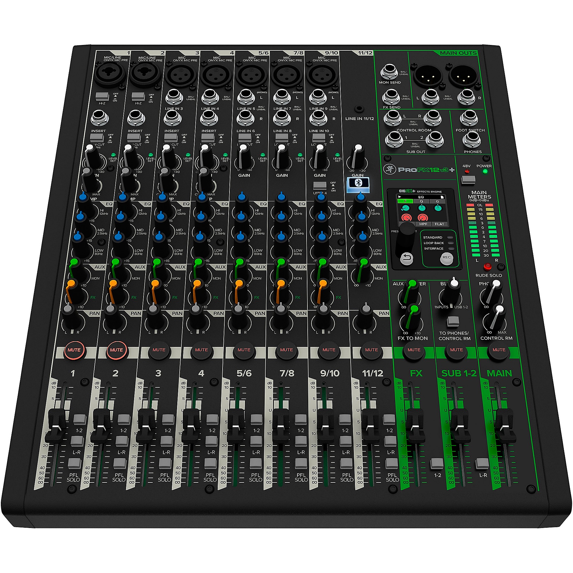 Mackie ProFX12v3+ 12-Channel Mixer With Gator Mixer Bag | Guitar