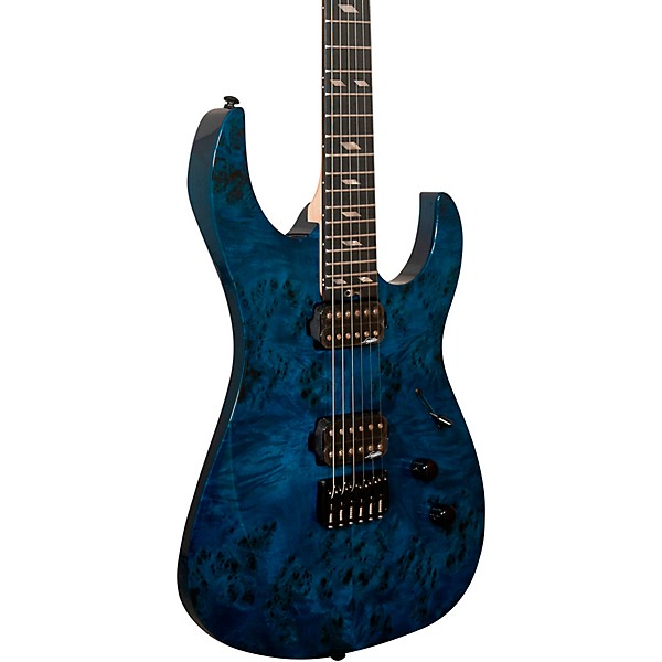 Legator Ninja 6 String Super Shred Series Electric Guitar Blue Burl