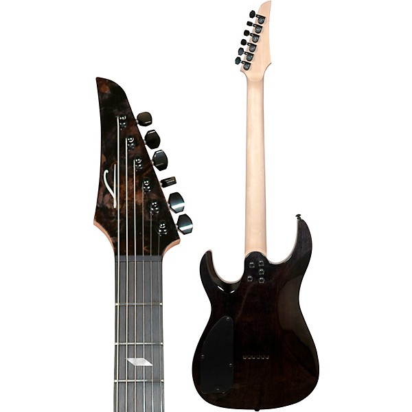 Legator Ninja 6 String Super Shred Series Electric Guitar Black Burl ...