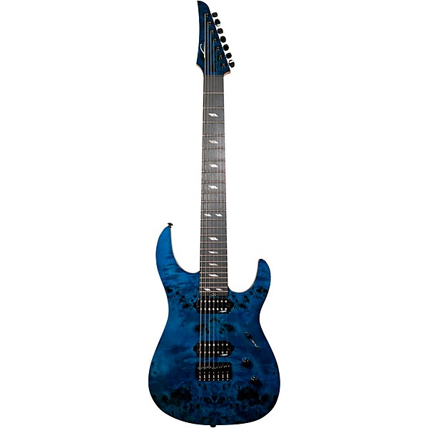 Legator Ninja 7 String Super Shred Series Electric Guitar Blue Burl