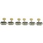 Kluson 3 Per Side Deluxe Series Oval White Plastic Double Line Logo Tuning Machines Nickel thumbnail