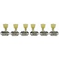 Kluson 3 Per Side Deluxe Series Pearl Double Ring Double Line Logo Tuning Machines Nickel thumbnail