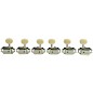 Kluson 3 Per Side Deluxe Series Oval White Plastic Single Line Logo Tuning Machines Nickel thumbnail