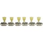 Kluson 3 Per Side Locking Deluxe Series Pearl Double Ring Tuning Machines Nickel thumbnail