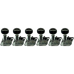 Kluson 6-In-Line Non-Locking Revolution Series F-Mount Tuning Machines With Staggered Posts Chrome