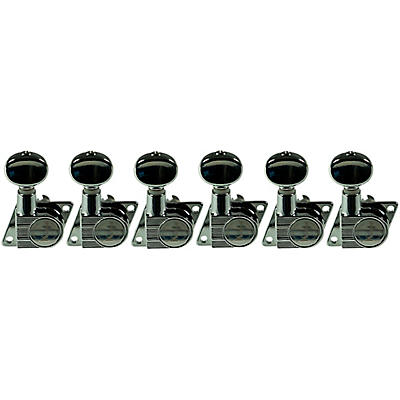 Kluson 6-In-Line Non-Locking Revolution Series F-Mount Tuning Machines With Staggered Posts Chrome for sale