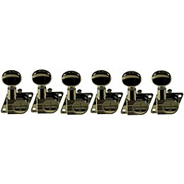 Kluson 6-In-Line Non-Locking Revolution Series F-Mount Tuning Machines With Staggered Posts Nickel