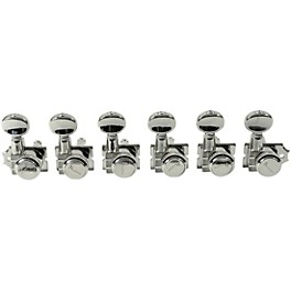 Kluson 6-In-Li... Kluson 6-In-Line Locking Revolution Series H-Mount Non-Collared Tuning Machines With Staggered Posts Nickel