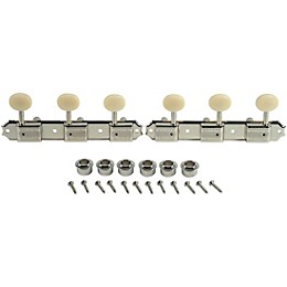 Kluson 3 On A Plate Supreme Series Oval Plastic Tuning Machines Nickel