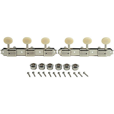 Kluson 3 On A Plate Supreme Series Oval Plastic Tuning Machines Nickel for sale