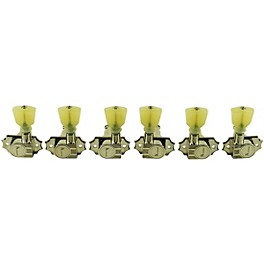 Kluson 3 Per Side Revolution Series G... Kluson 3 Per Side Revolution Series G-Mount Pearloid Keystone Tuning Machines Nickel