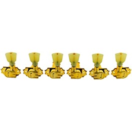 Kluson 3 Per Side Revolution Series G-M... Kluson 3 Per Side Revolution Series G-Mount Pearloid Keystone Tuning Machines Gold