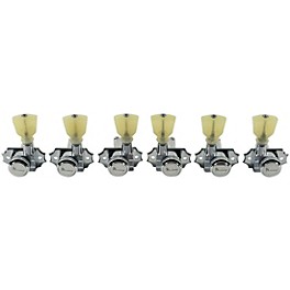 Kluson 3 Per Sid... Kluson 3 Per Side Locking Revolution Series G-Mount Non-Collared Pearloid Keystone Tuning Machines Chrome