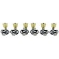 Kluson 3 Per Side Locking Revolution Series G-Mount Non-Collared Pearloid Keystone Tuning Machines Chrome thumbnail