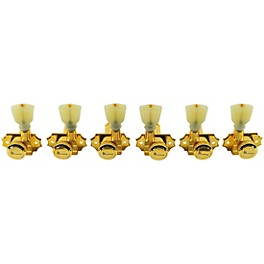 Kluson 3 Per Side ... Kluson 3 Per Side Locking Revolution Series G-Mount Non-Collared Pearloid Keystone Tuning Machines Gold