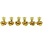 Kluson 3 Per Side Locking Revolution Series G-Mount Non-Collared Pearloid Keystone Tuning Machines Gold thumbnail