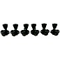 Kluson 3 Per Side Locking Revolution Series G-Mount Non-Collared Metal Keystone Tuning Machines Black thumbnail