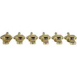 Kluson 3 Per Side Vintage Diecast Series Waffleback Metal Keystone Tuning Machines Gold