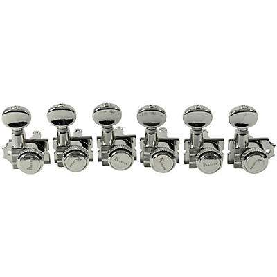 Kluson 6-In-Line Locking Revolution Series H-Mount Tuning Machines With Staggered Posts Nickel for sale