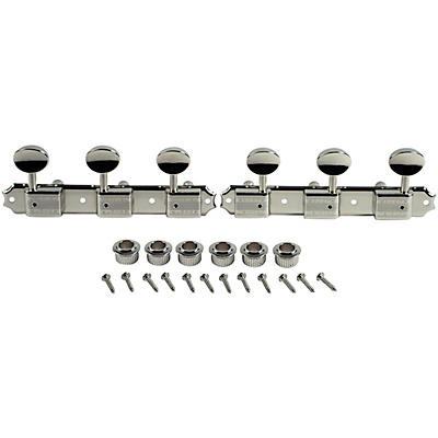 Kluson 3 On A Plate Supreme Series Oval Metal Tuning Machines Nickel for sale