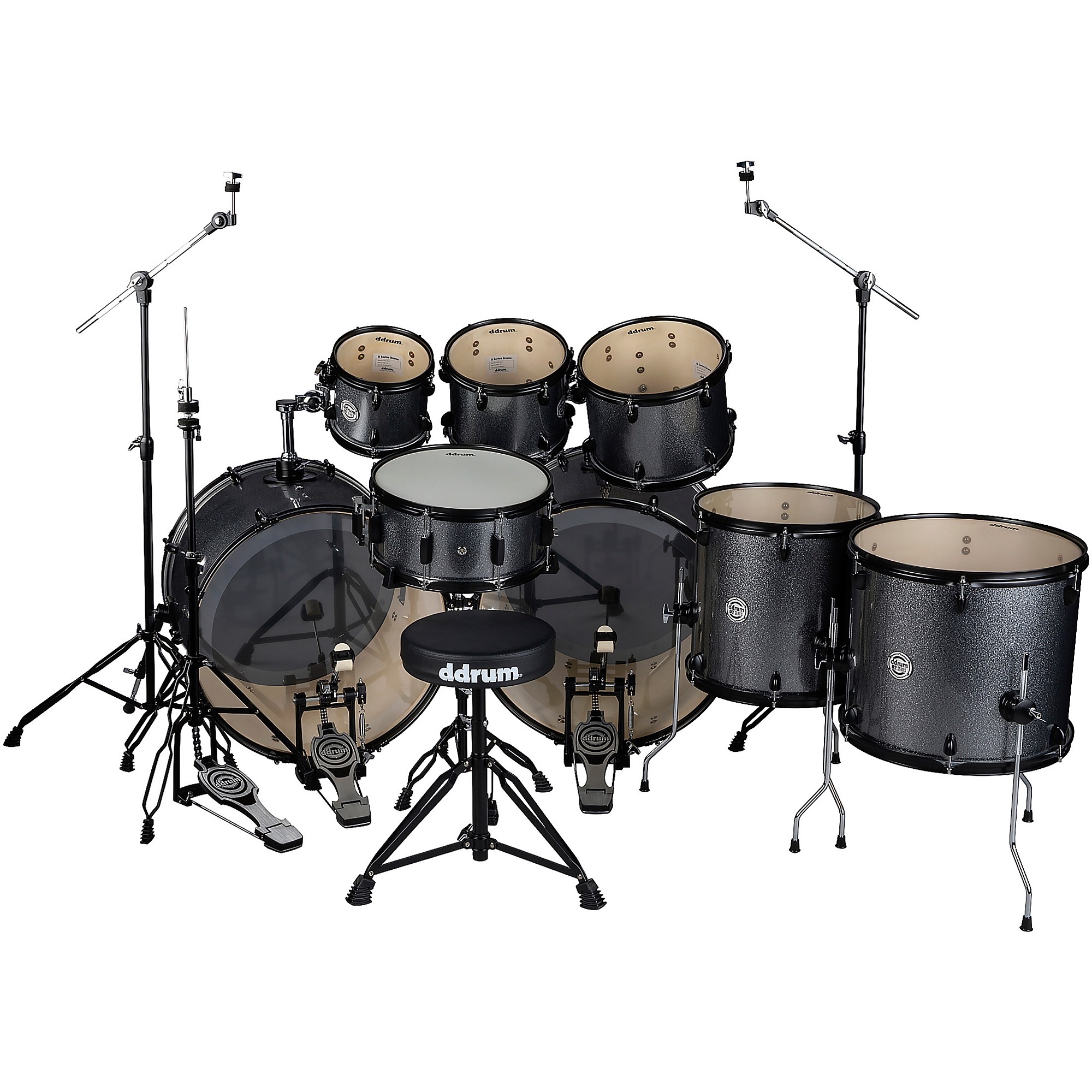 ddrum D2 8-Piece Double Bass Complete Kit With Black