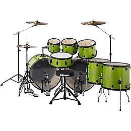 ddrum D2 8-Piece Double Bass Drum Set - Lime Sparkle