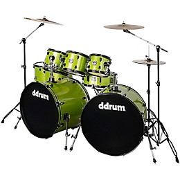 ddrum D2 8-Piece Double Bass Drum Set - Lime Sparkle