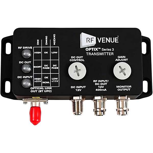 RF Venue OPTIX Series 3 RF to Fiber Optic Conversion System, Transmitter & Receiver