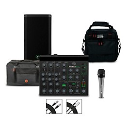 Mackie MobileMix 8-Channel USB-Powerable Mixer With Thrash212 GO Speaker, Roadrunner Bag, e835 Microphone, Stand, and Cable