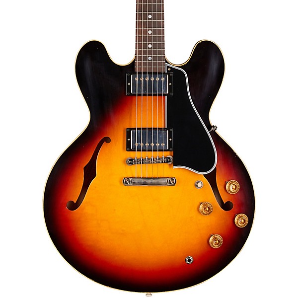 Gibson Custom Murphy Lab 1958 ES-335 Light Aged Semi-Hollow Electric Guitar Tri-Burst