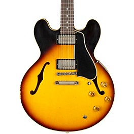 Gibson Custom Murphy Lab 1958 ES-335 Heavy Aged Semi-Hollow Electric Guitar Faded Tobacco Burst