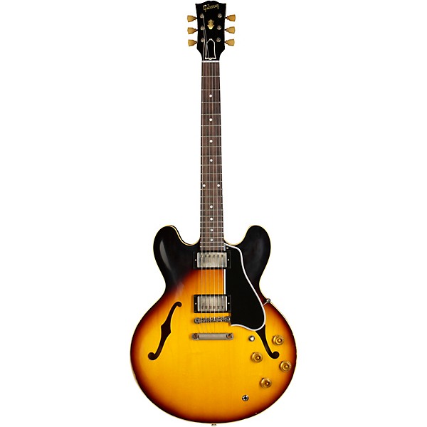 Gibson Custom Murphy Lab 1958 ES-335 Heavy Aged Semi-Hollow Electric Guitar Faded Tobacco Burst