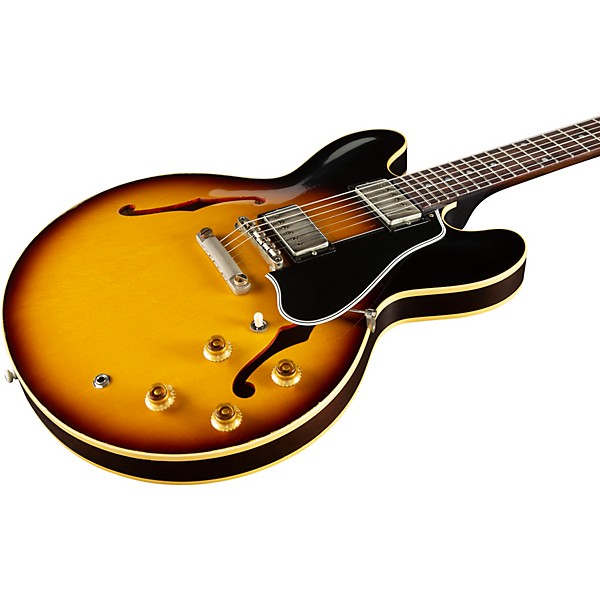 Gibson Custom Murphy Lab 1958 ES-335 Heavy Aged Semi-Hollow Electric Guitar Faded Tobacco Burst