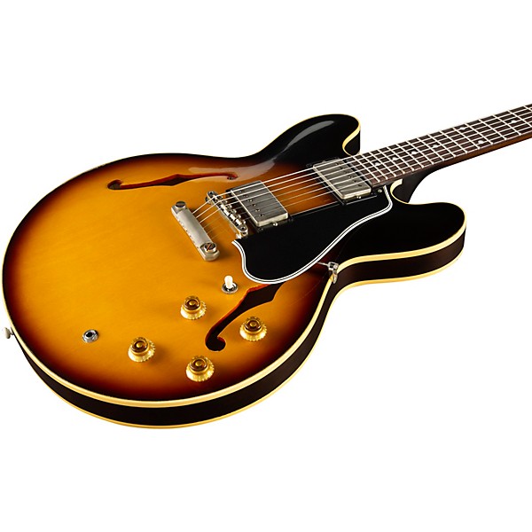 Gibson Custom Murphy Lab 1958 ES-335 Heavy Aged Semi-Hollow Electric Guitar Faded Tobacco Burst