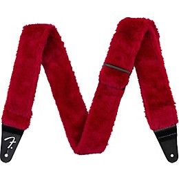 Fender Poodle Plush Guitar Strap Red