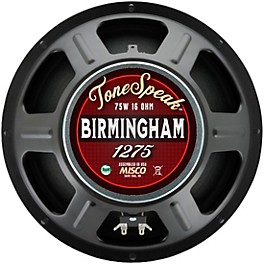 ToneSpeak Birmingham 1275 12" 75W Guitar Speaker 16 Ohm ToneSpeak Birmingham 1275 12" 75W Guitar Speaker 16 Ohm