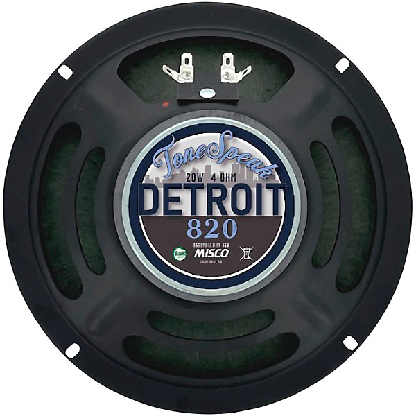 ToneSpeak Detroit 820 8" 20W Guitar Speaker 4 Ohm