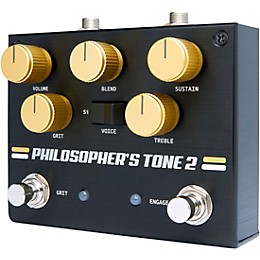 Pigtronix Philosopher Tone 2 Optical Compressor With Grit Effects Pedal Black