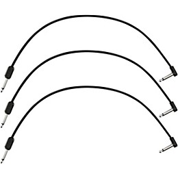 Fender Blockchain Straight to Angle Patch Cables, 3-Pack 16 in. Black