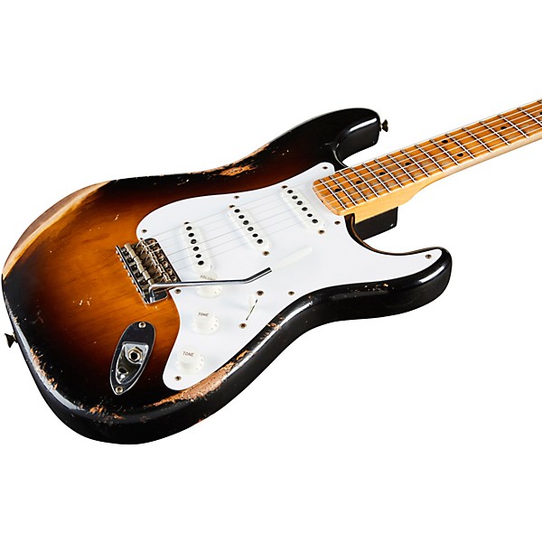 Fender Custom Shop 70th Anniversary 1954 Stratocaster Heavy Relic Limited Edition Electric Guitar Wide Fade 2-Color Sunburst