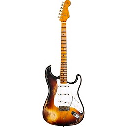 Fender Custom Shop 70th Anniversary 1954 Stratocaster Super Heavy Relic Limited Edition Electric Guitar Wide Fade 2-Color Sunburst