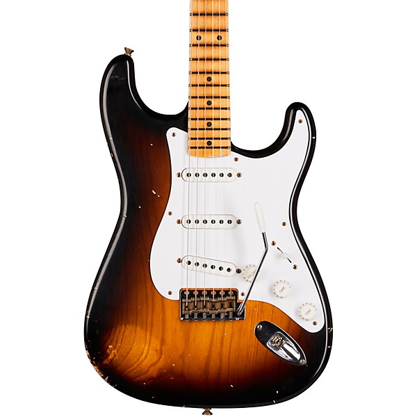 Fender Custom Shop 70th Anniversary 1954 Stratocaster Relic Limited-Edition Electric Guitar Wide Fade 2-Color Sunburst